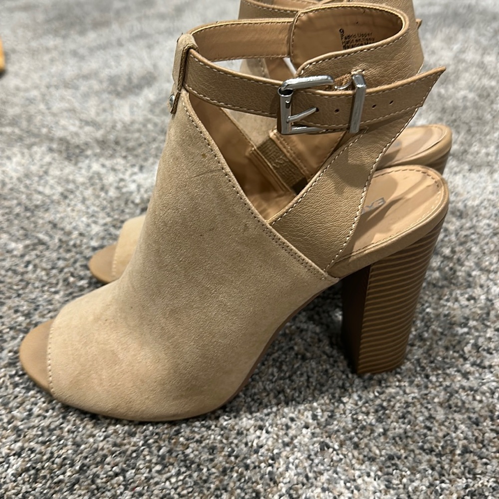 Express tan high heels